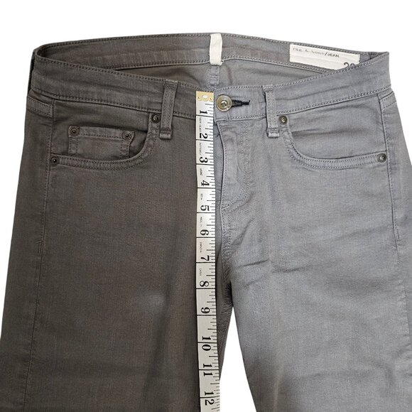 Rag & Bone Gray Slim Fit Jeans Womens Size 26 Mid-Rise Stretch Denim 5-Pocket De - Picture 11 of 12